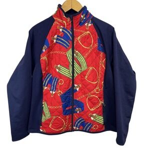 VTG Lauren Ralph Lauren Womens XL Lightweight Jacket Equestrian Riding Quilted
